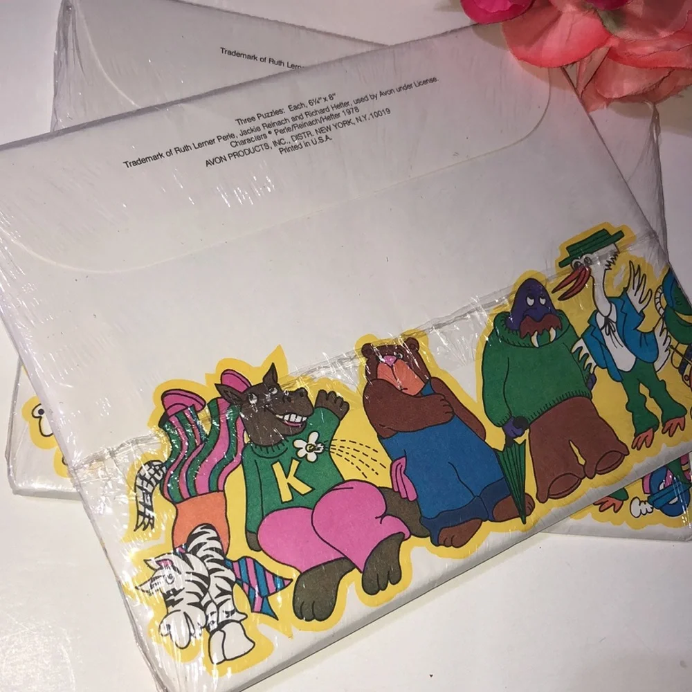 SWEET PICKLES Sealed 1978 Avon Pick A Pack of Sweet Pickles 3 Puzzles set